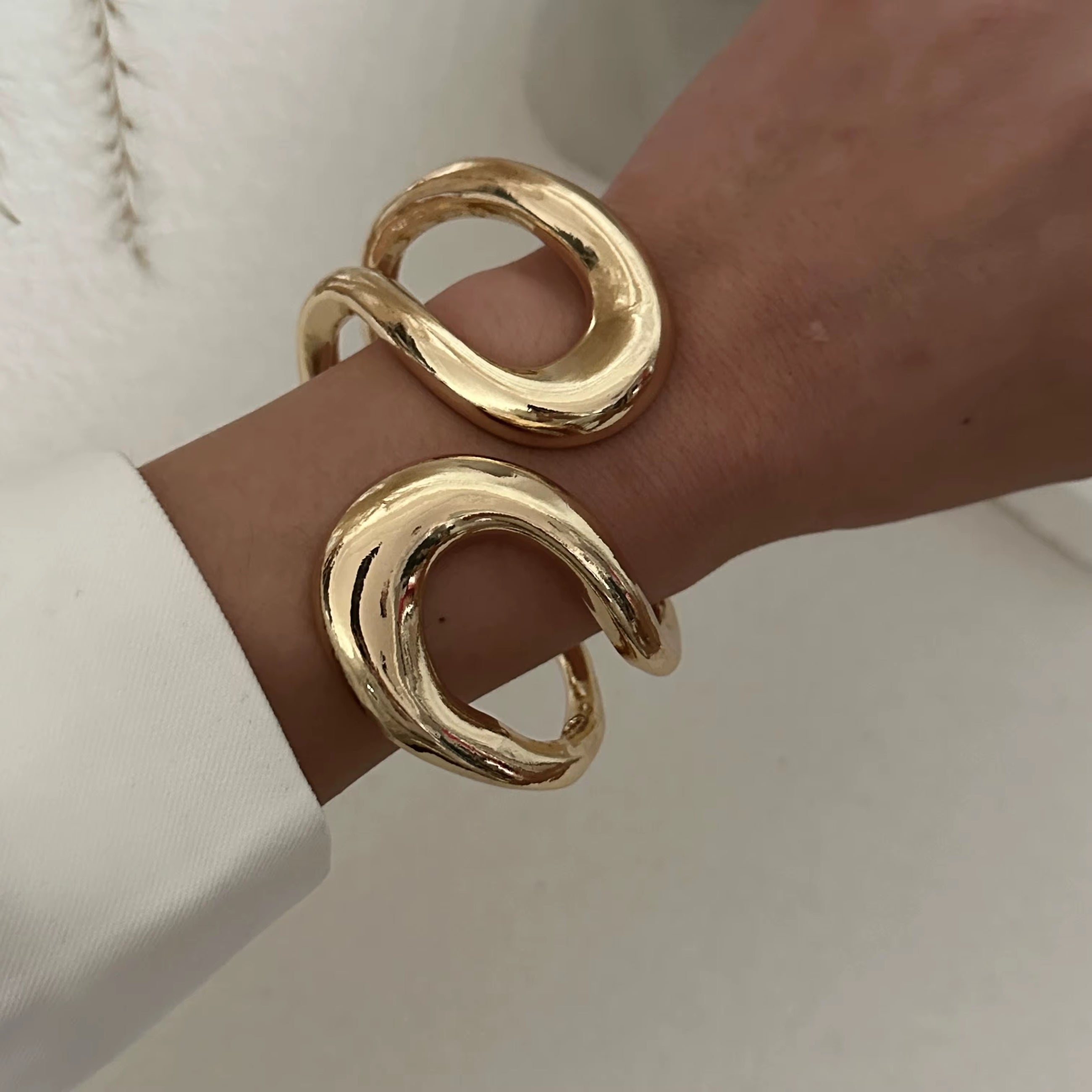 Sculptural Statement Cuff Bracelet - Alinari Firenze