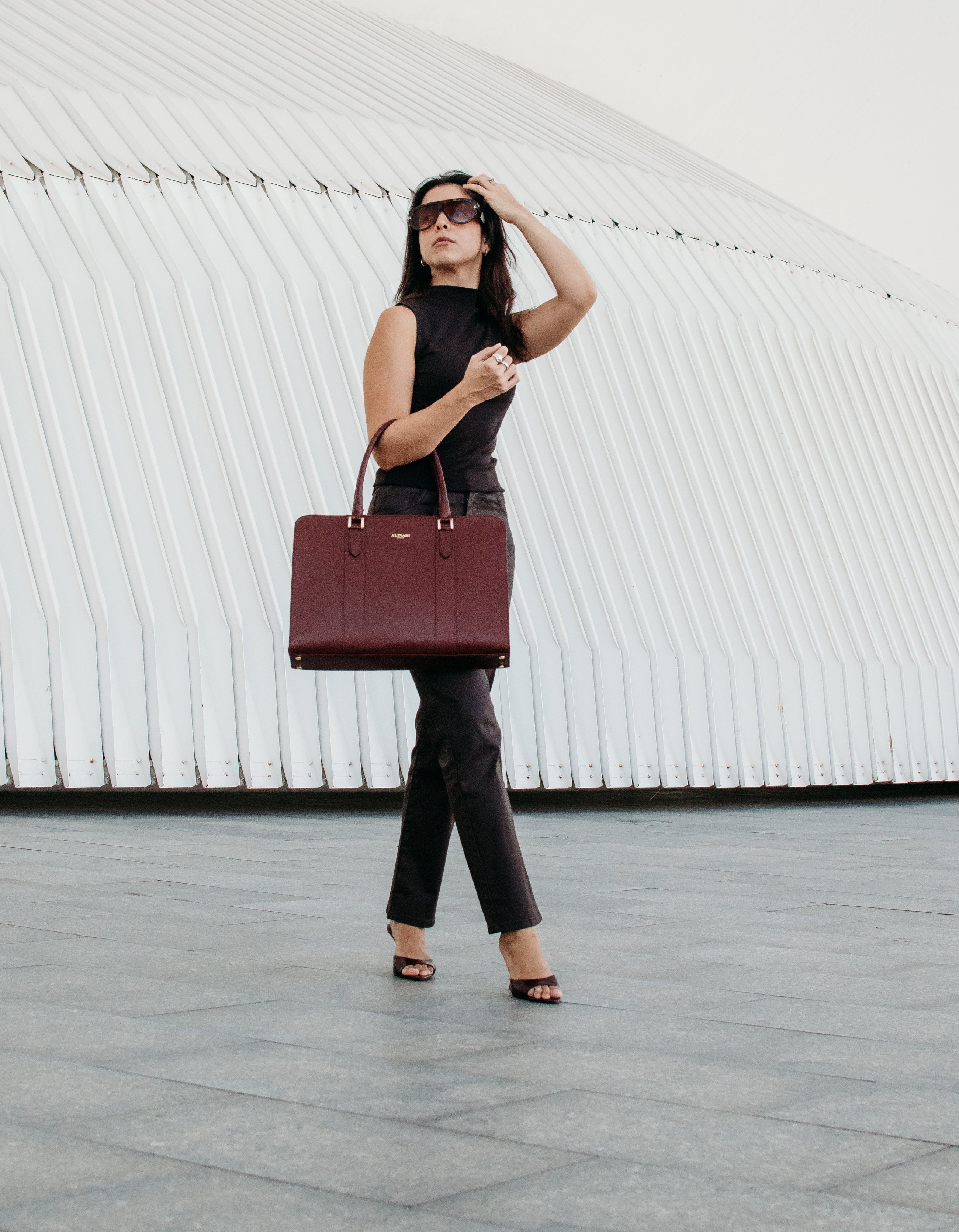 Alinari Tote Bag Burgundy - Alinari Firenze