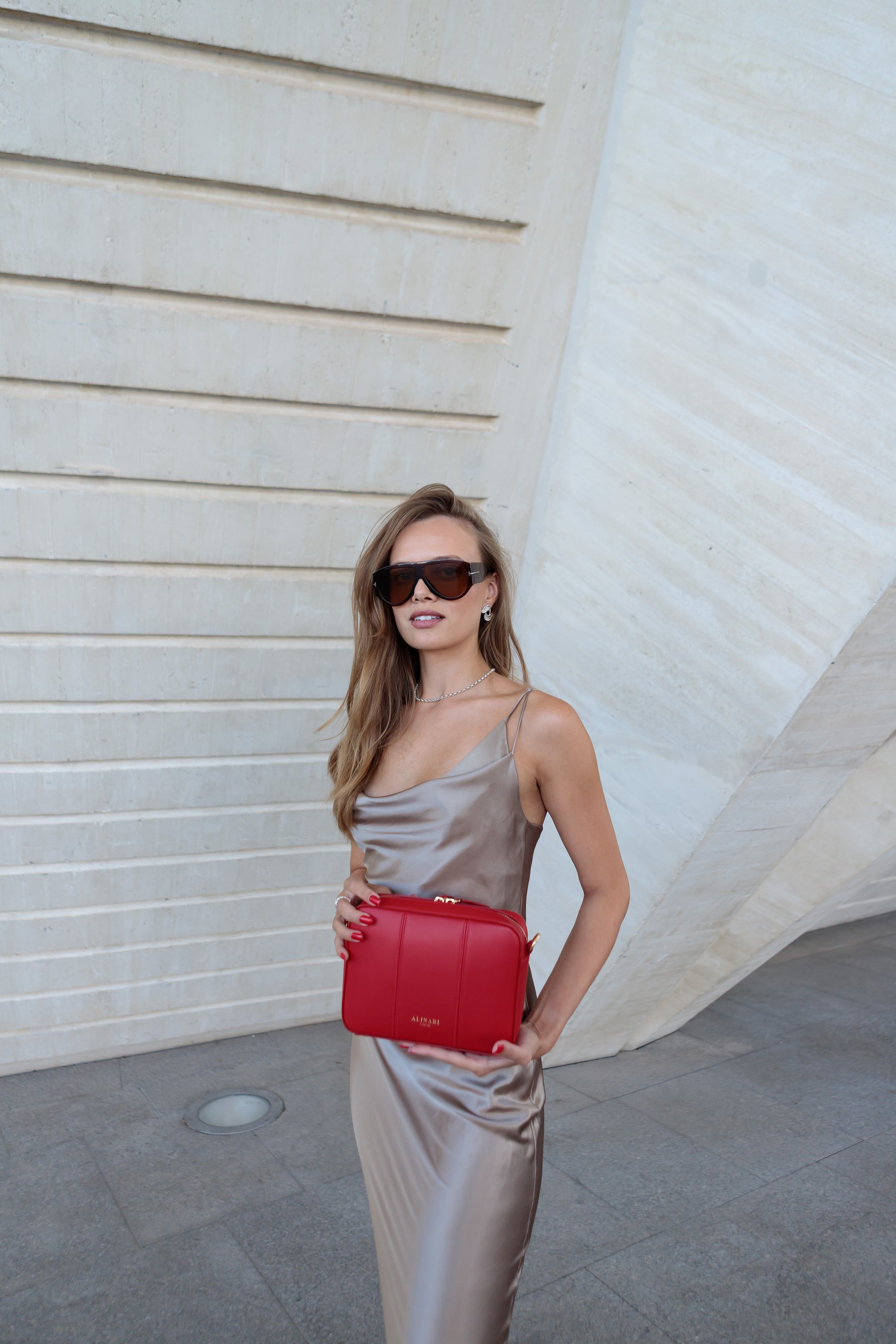 Flavia Crossbody Red - Alinari Firenze