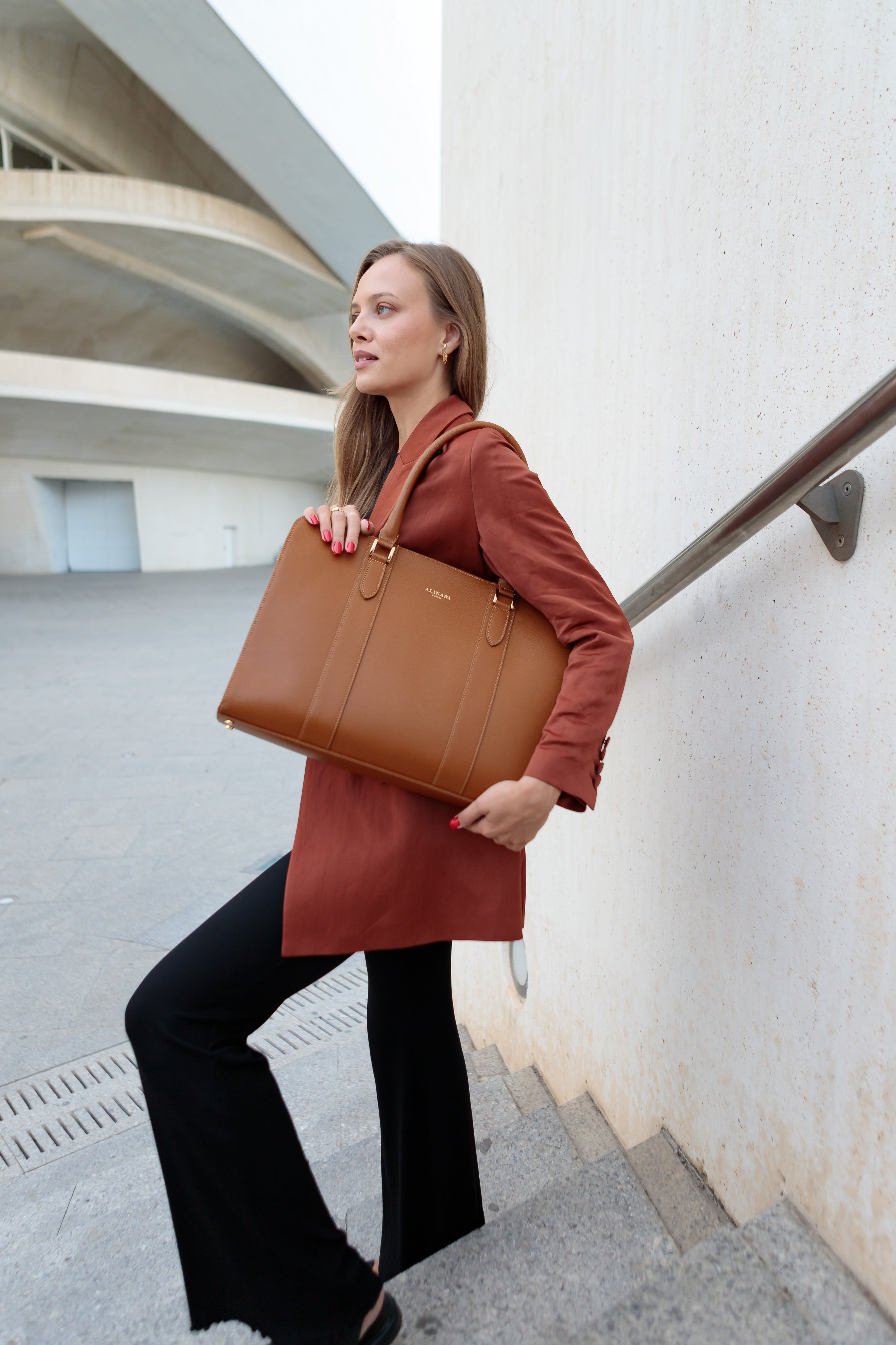 Alinari Tote Bag Camel - Alinari Firenze