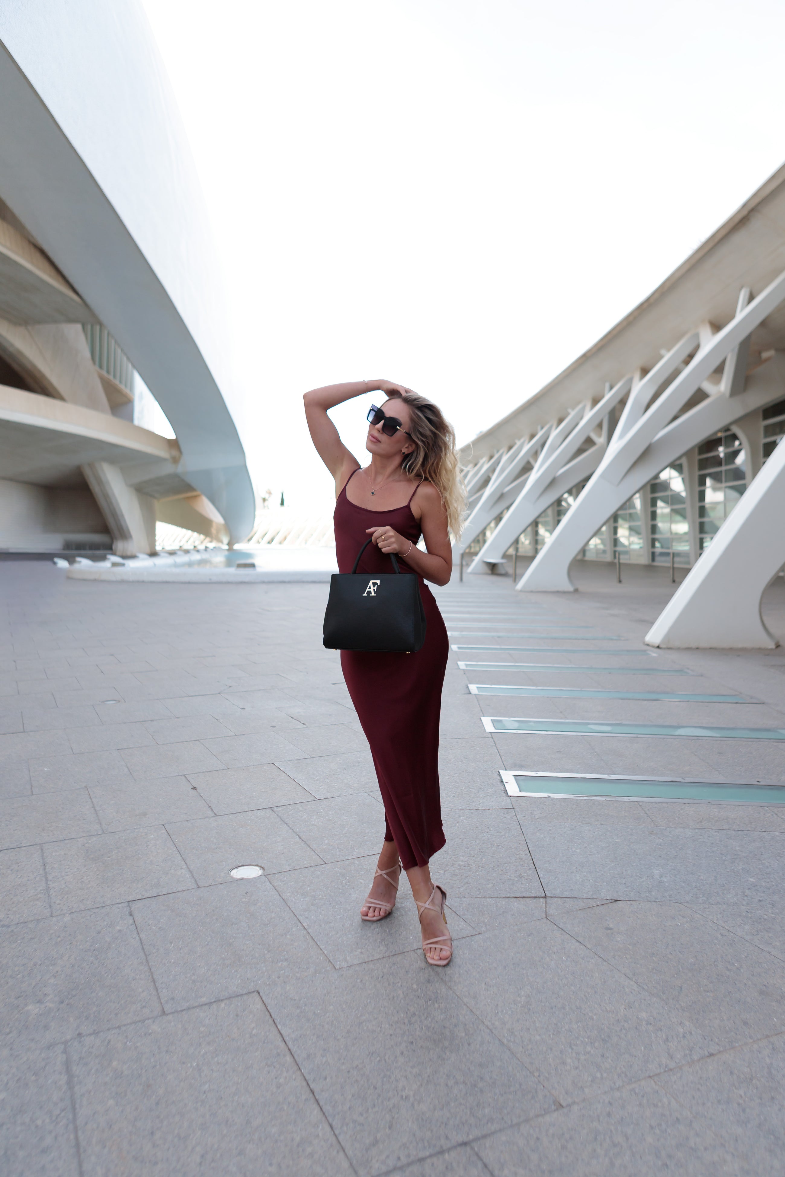 Navona Bag Black Honeycomb Leather - Alinari Firenze