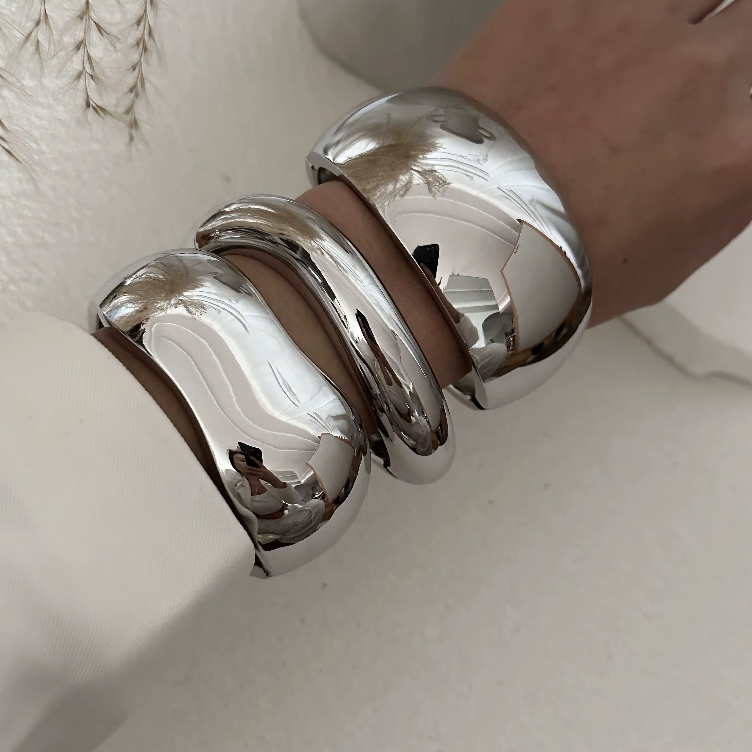 Sculptural Statement Cuff Bracelet - Alinari Firenze