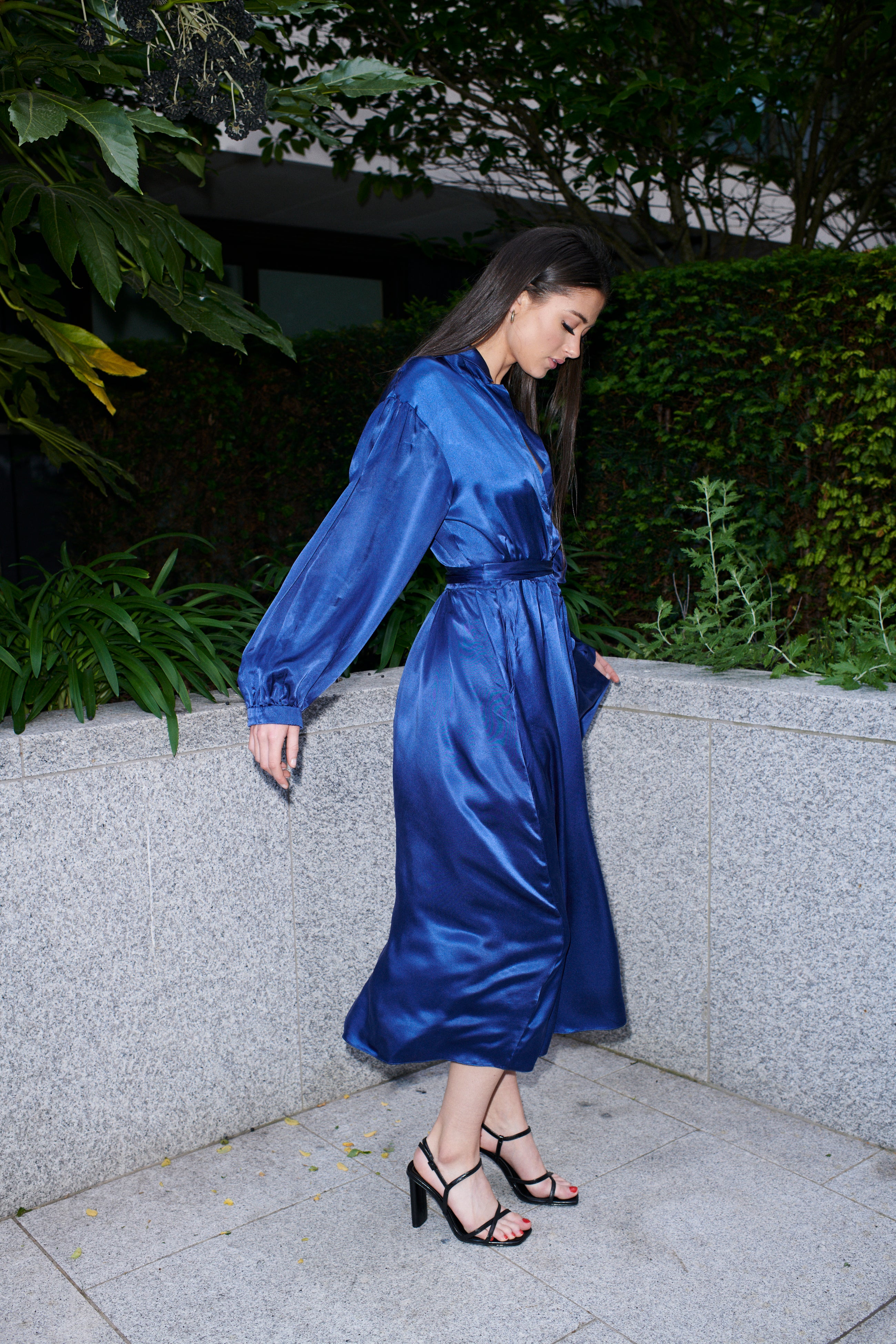 Elena Silk Shirt Dress - Alinari Firenze