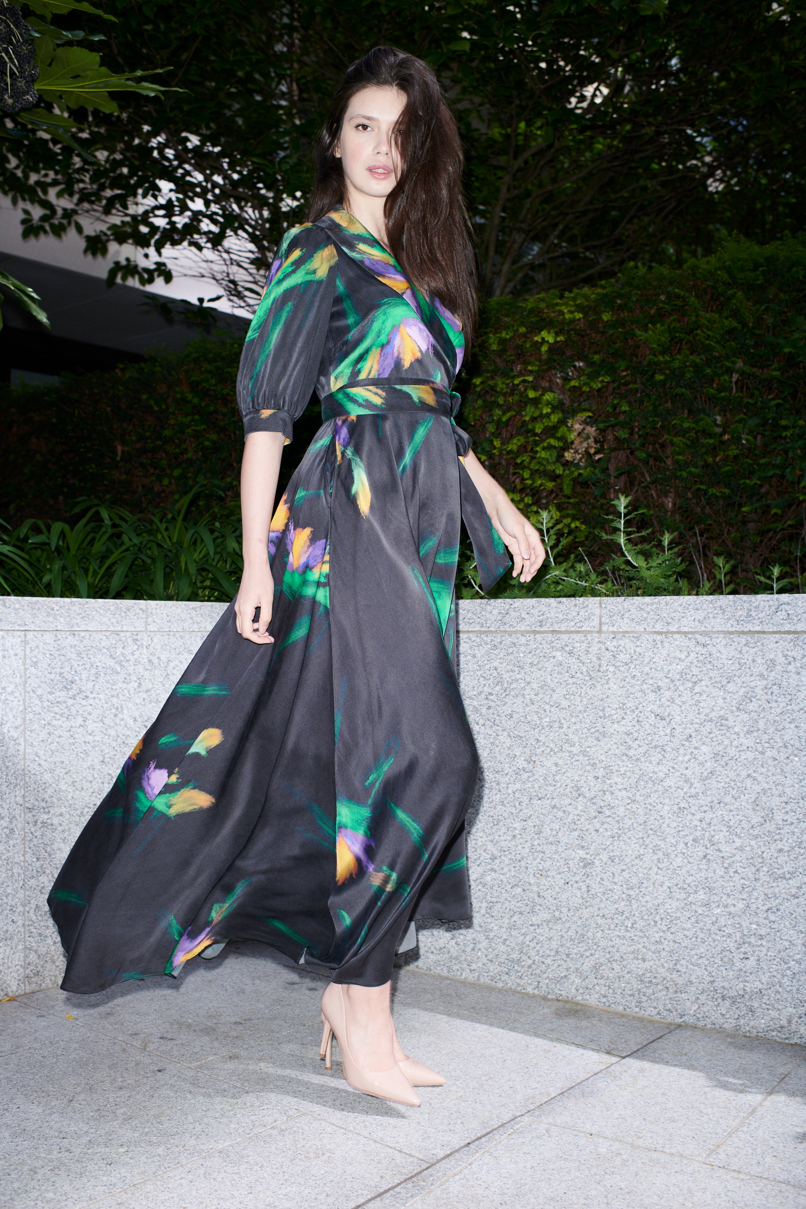 Rosa Silk Shirt Dress - Alinari Firenze