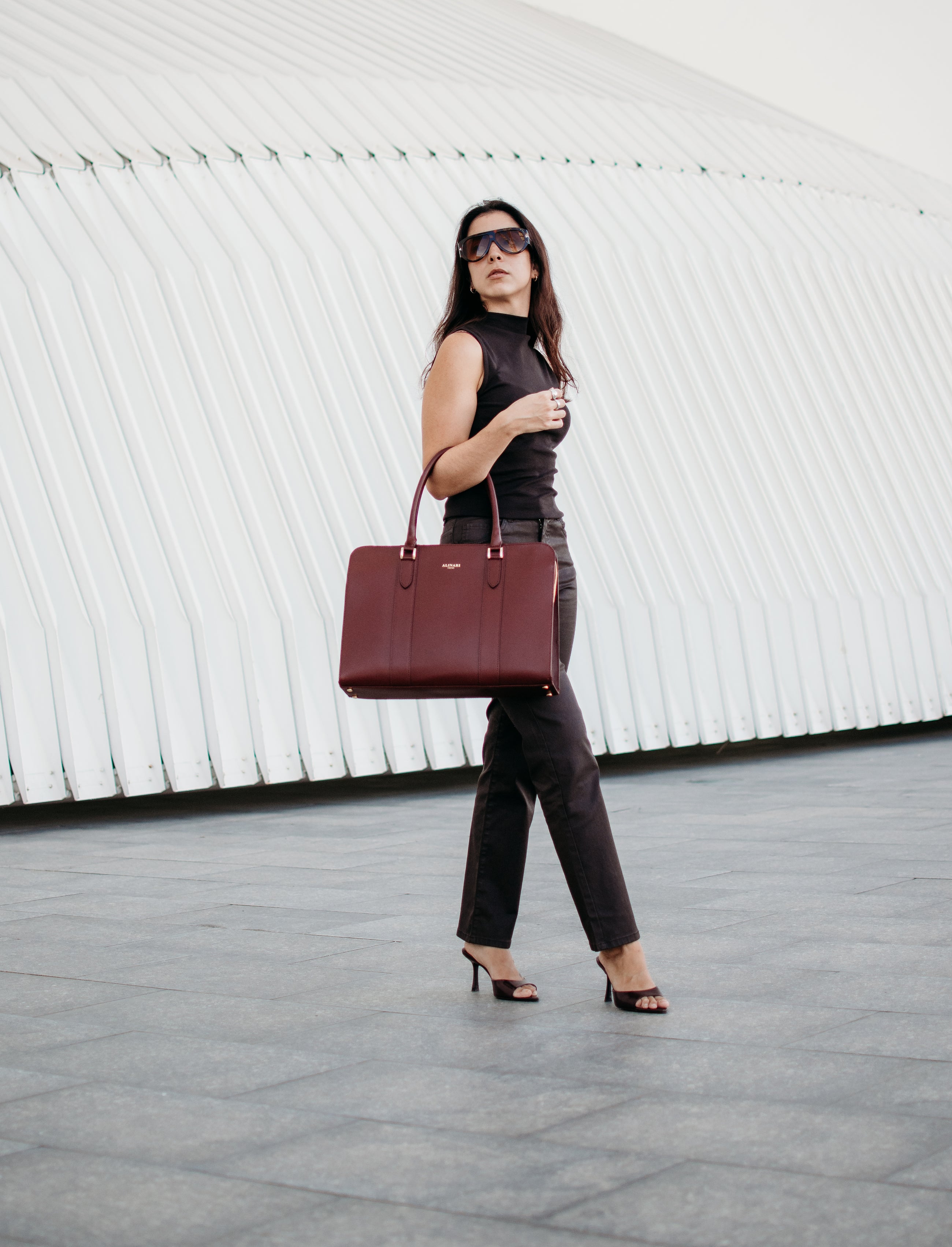 Alinari Tote Bag Burgundy - Alinari Firenze