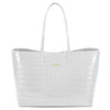 Maxima Croco Tote White