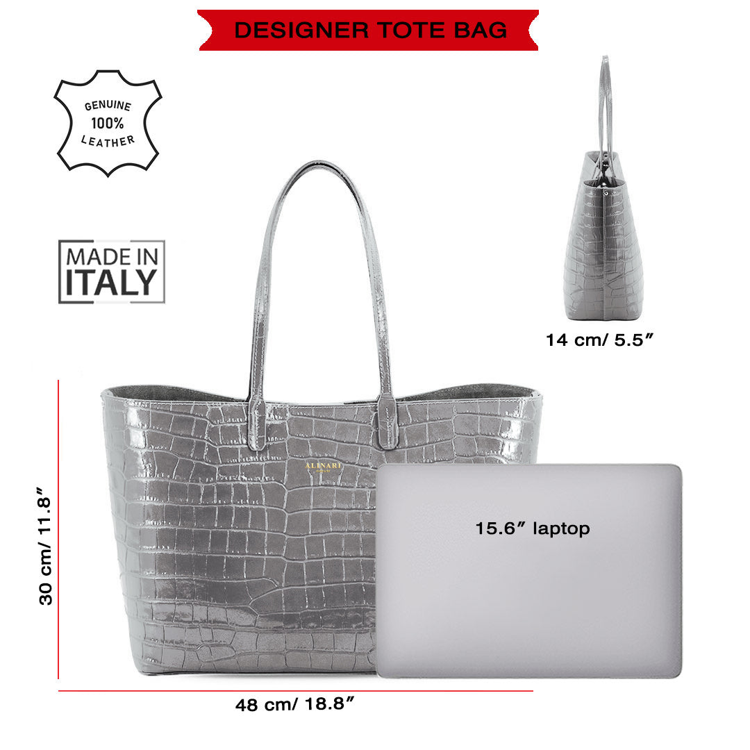 Maxima Croco Tote - Alinari Firenze
