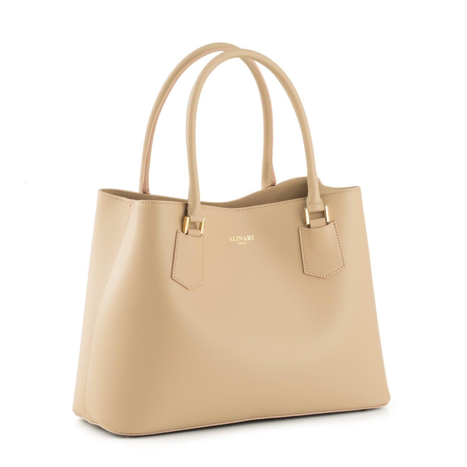 Trastevere Tote Taupe - Alinari Firenze