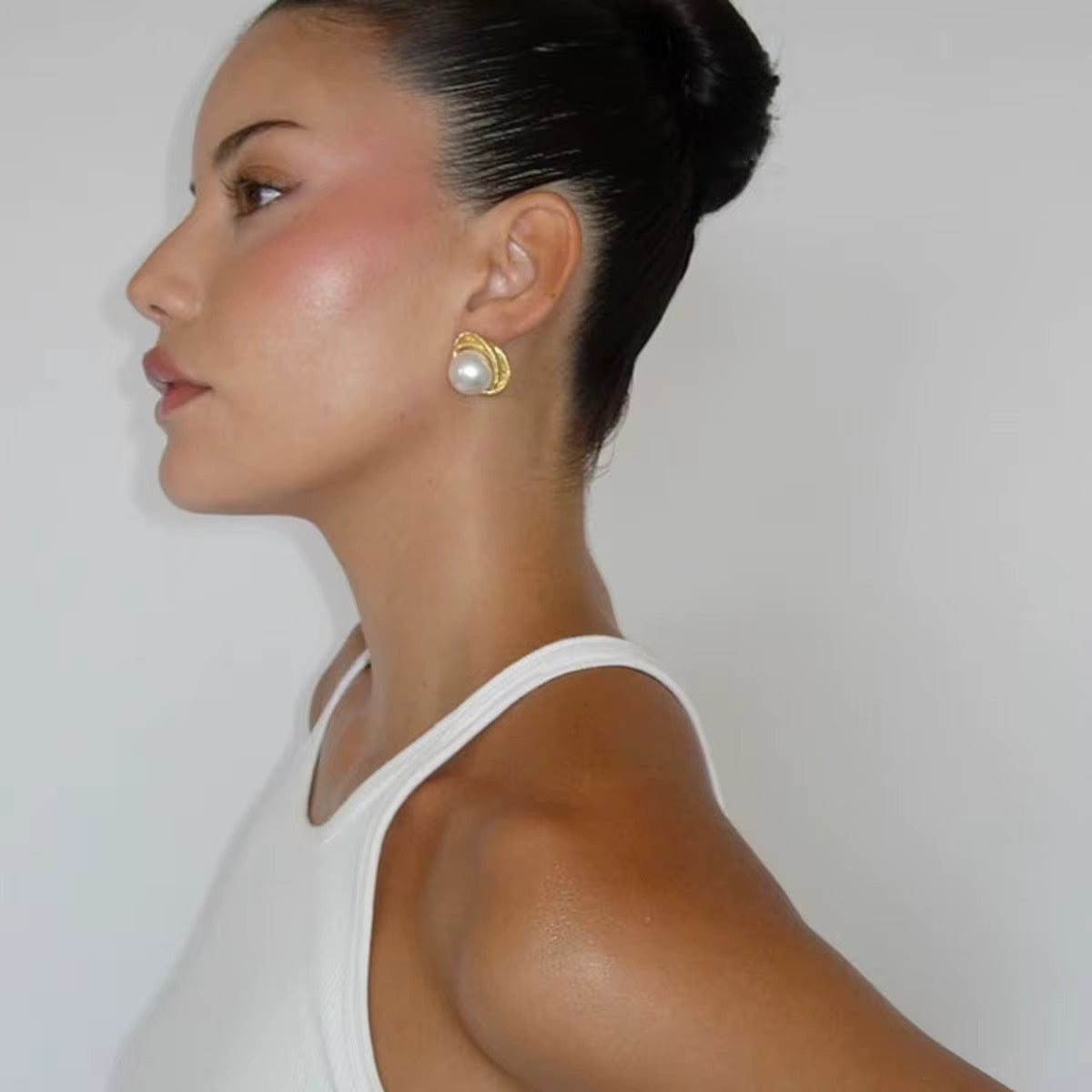 Marina Pearl Stud Earrings - Alinari Firenze