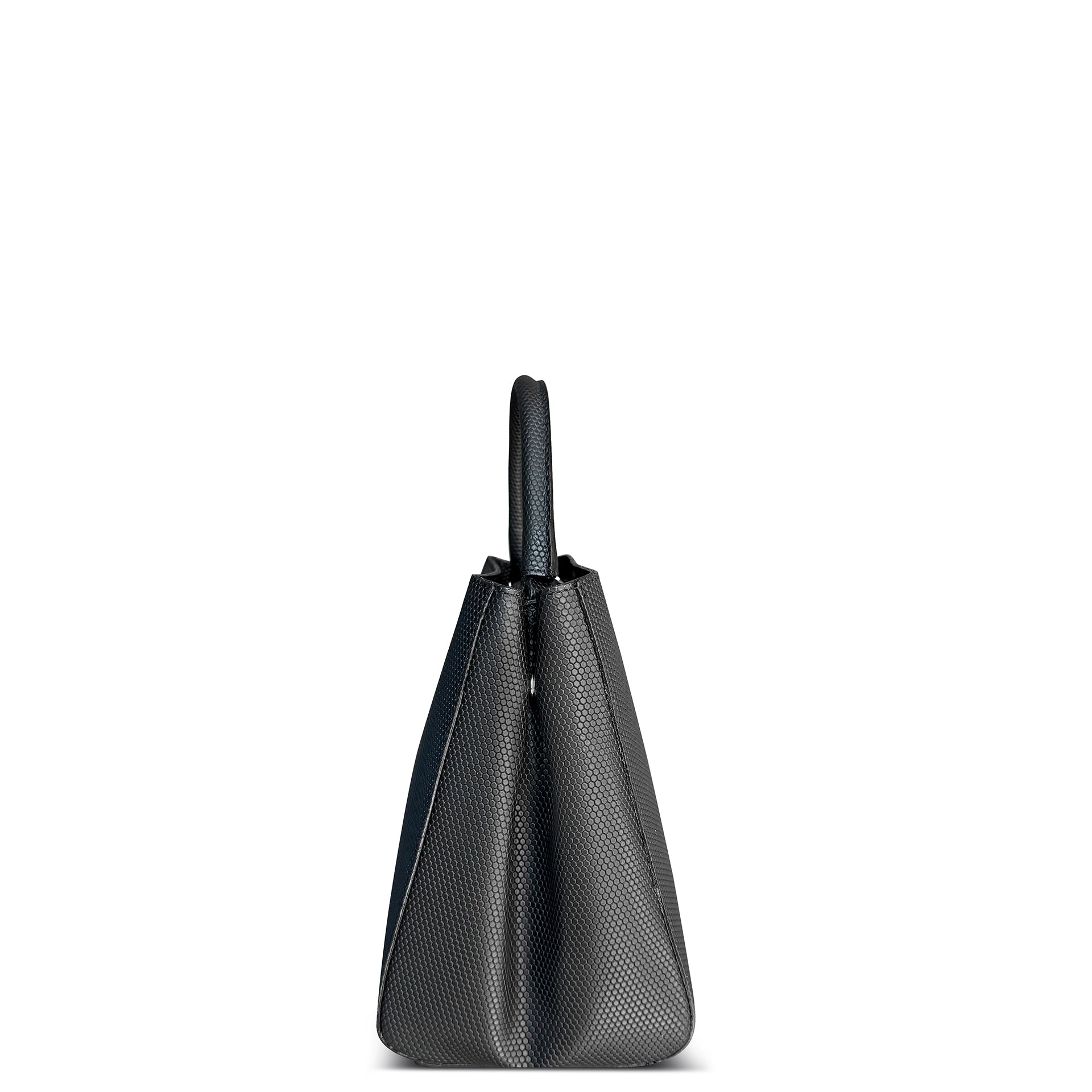 Navona Bag Black Honeycomb Leather