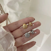 Sea Star & Shell Pearl Earrings