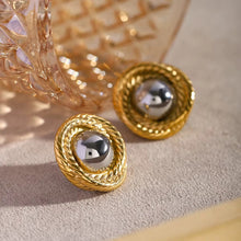 Vintage Rope Edge Stud Earrings - Alinari Firenze