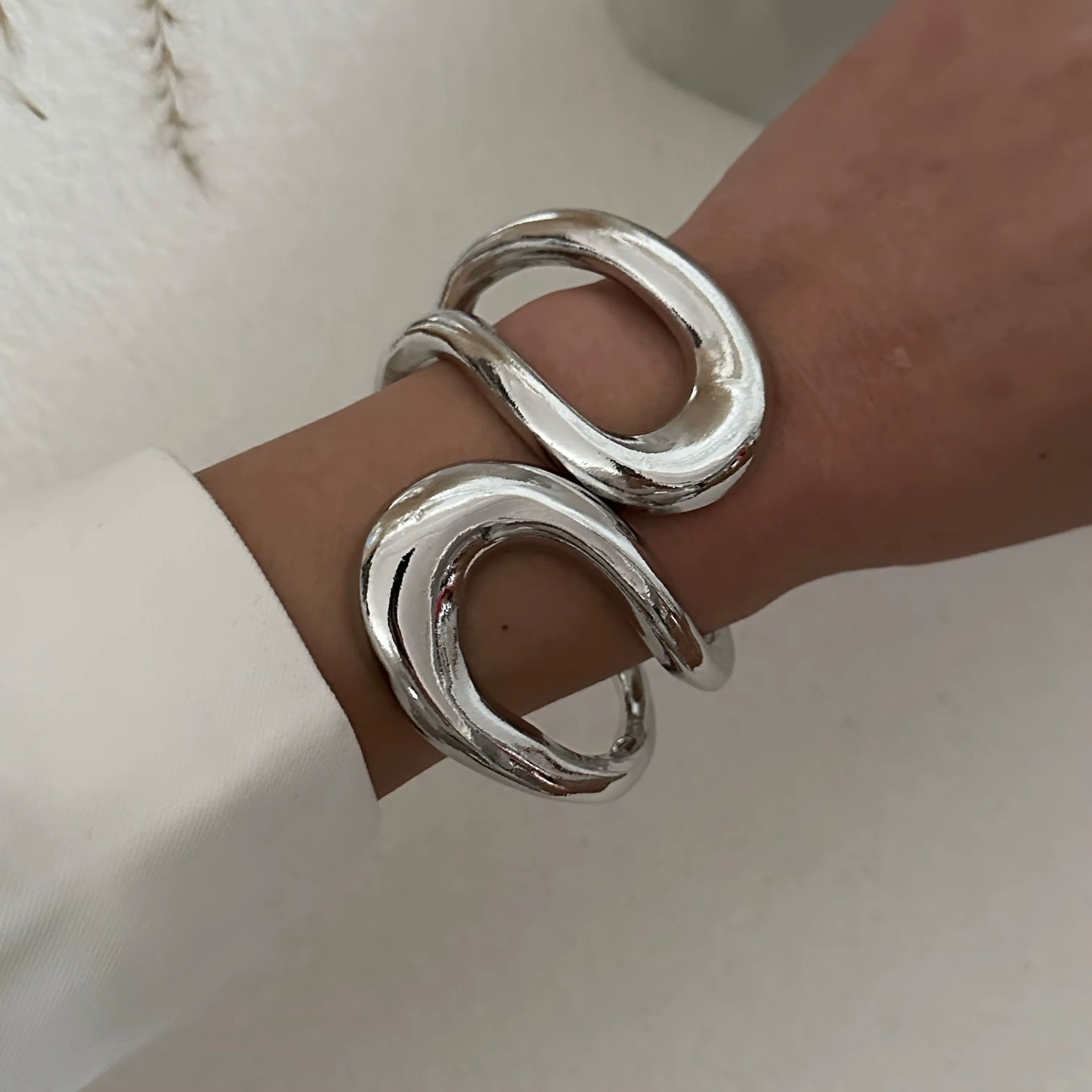 Sculptural Statement Cuff Bracelet - Alinari Firenze