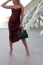Navona Bag Black Honeycomb Leather