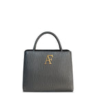 Navona Bag Black Textured Leather