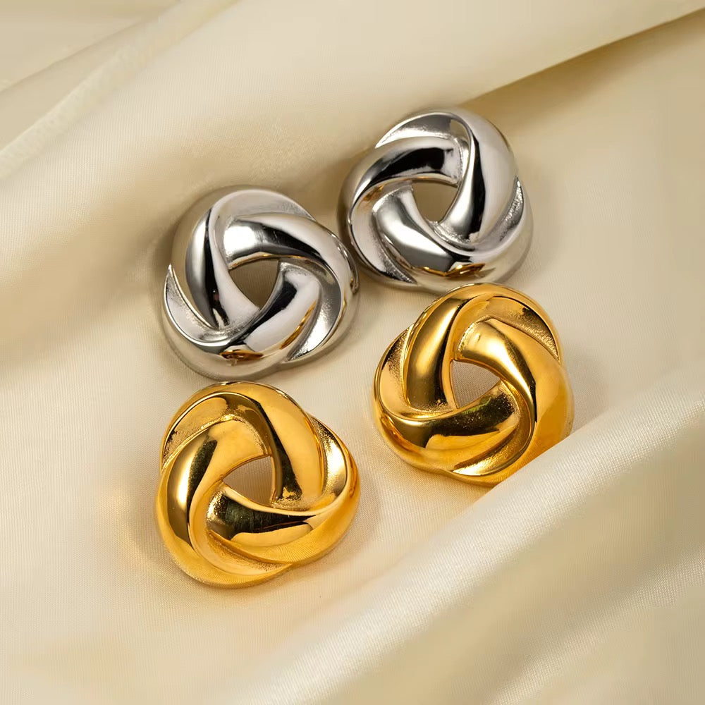 Sculpted Knot Statement Earrings - Alinari Firenze
