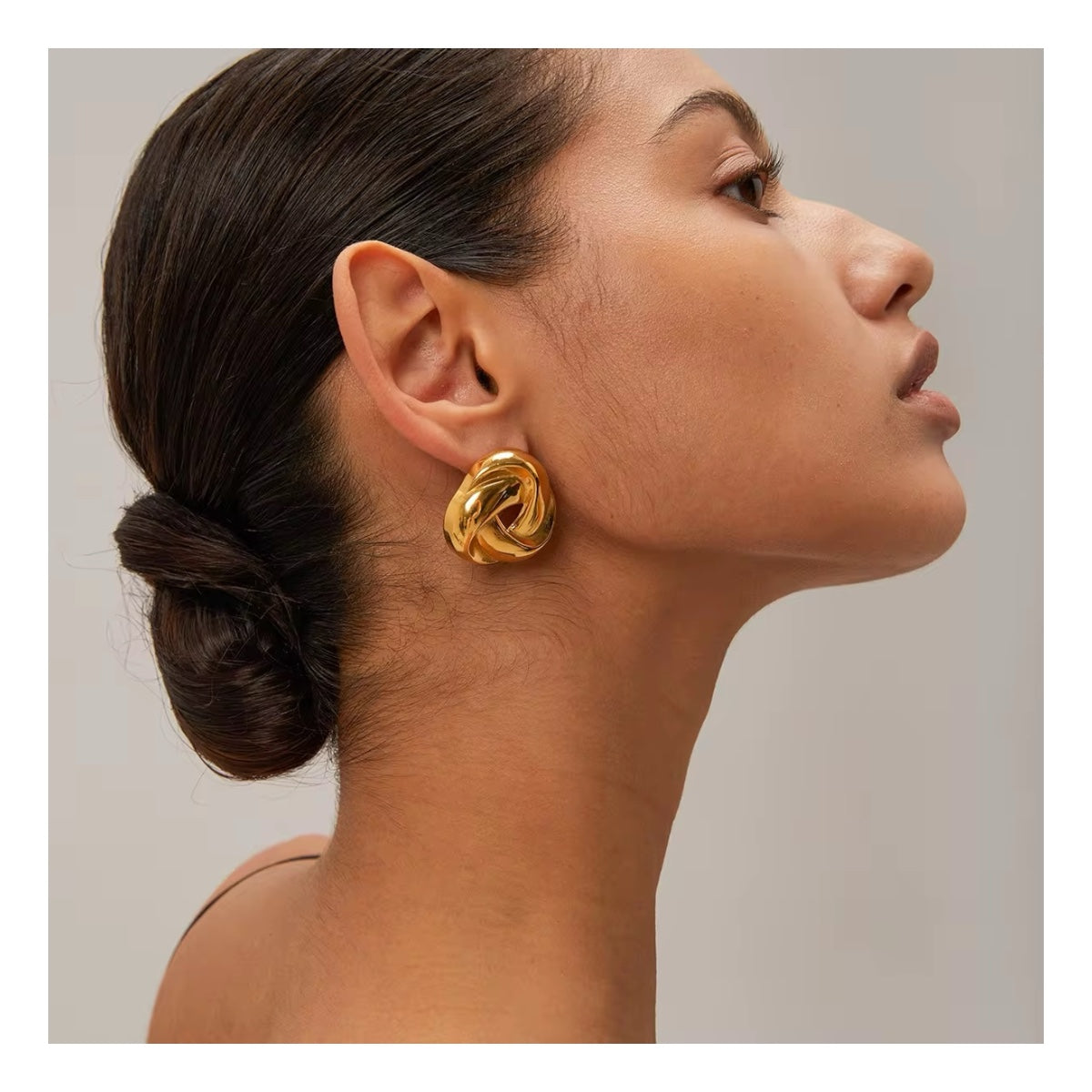 Sculpted Knot Statement Earrings - Alinari Firenze