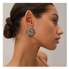 Sculpted Knot Statement Earrings - Alinari Firenze