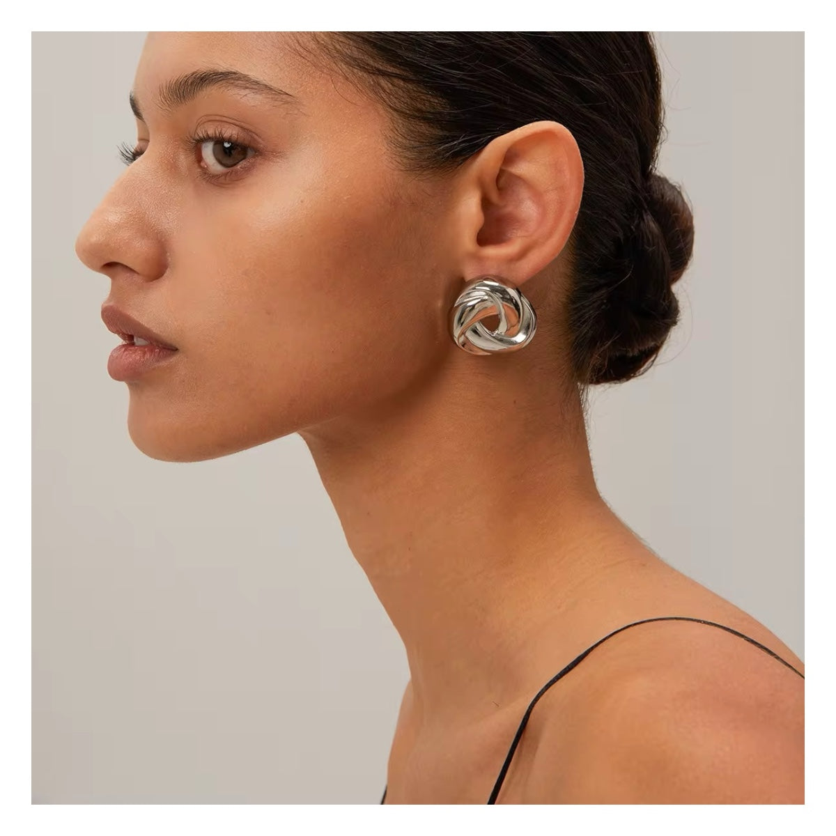Sculpted Knot Statement Earrings - Alinari Firenze