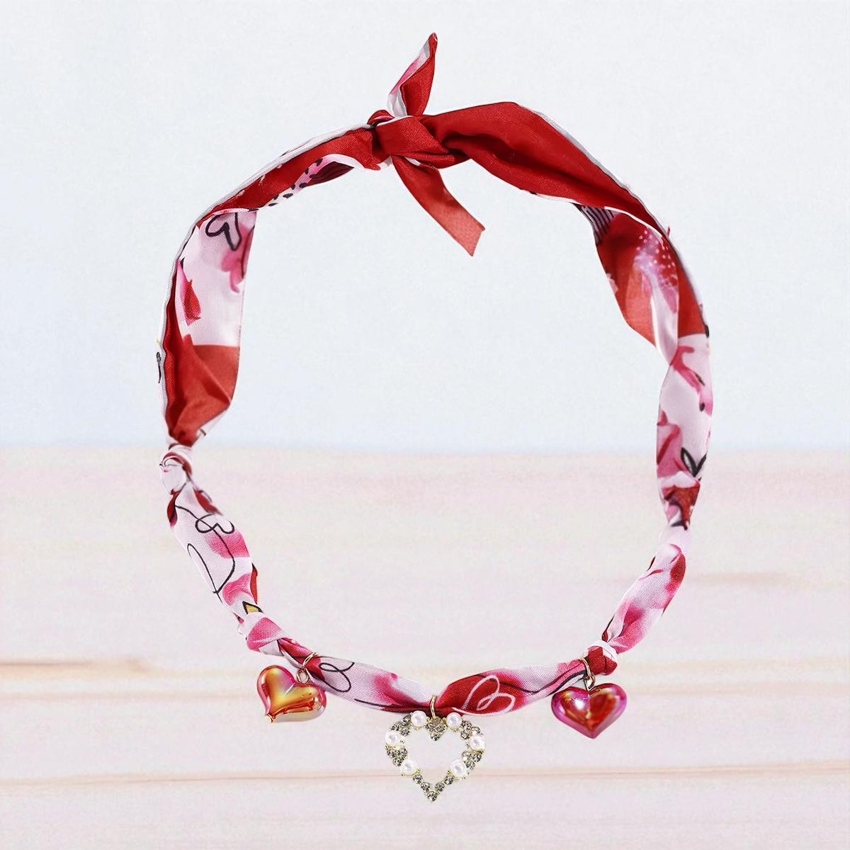 Charm Silk Scarf Necklace - Alinari Firenze