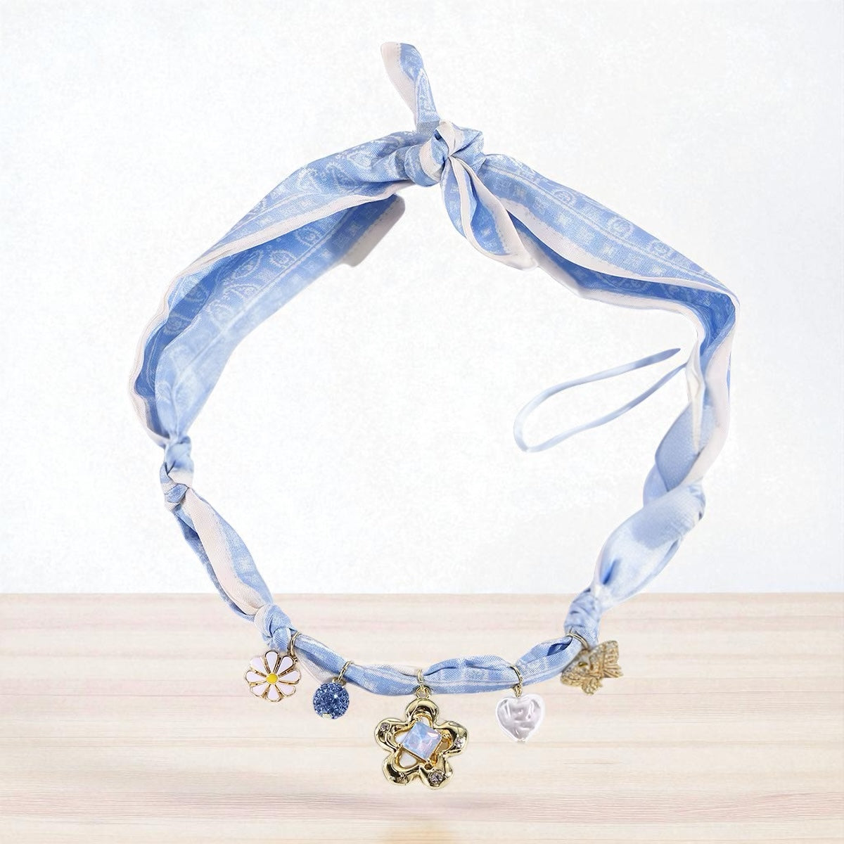 Charm Silk Scarf Necklace - Alinari Firenze