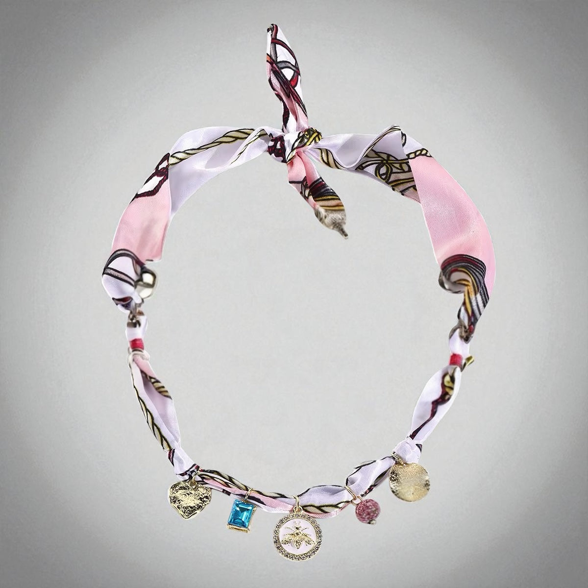 Charm Silk Scarf Necklace - Alinari Firenze