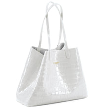 Maxima Croco Tote White