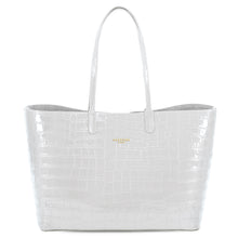Maxima Croco Tote White