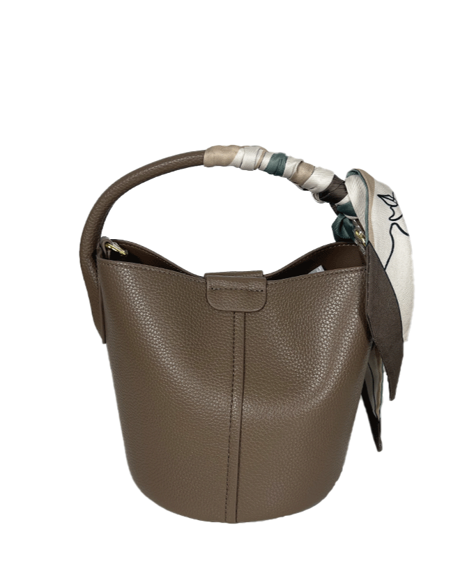 Alba Bucket Bag with Silk Foulard - Alinari Firenze