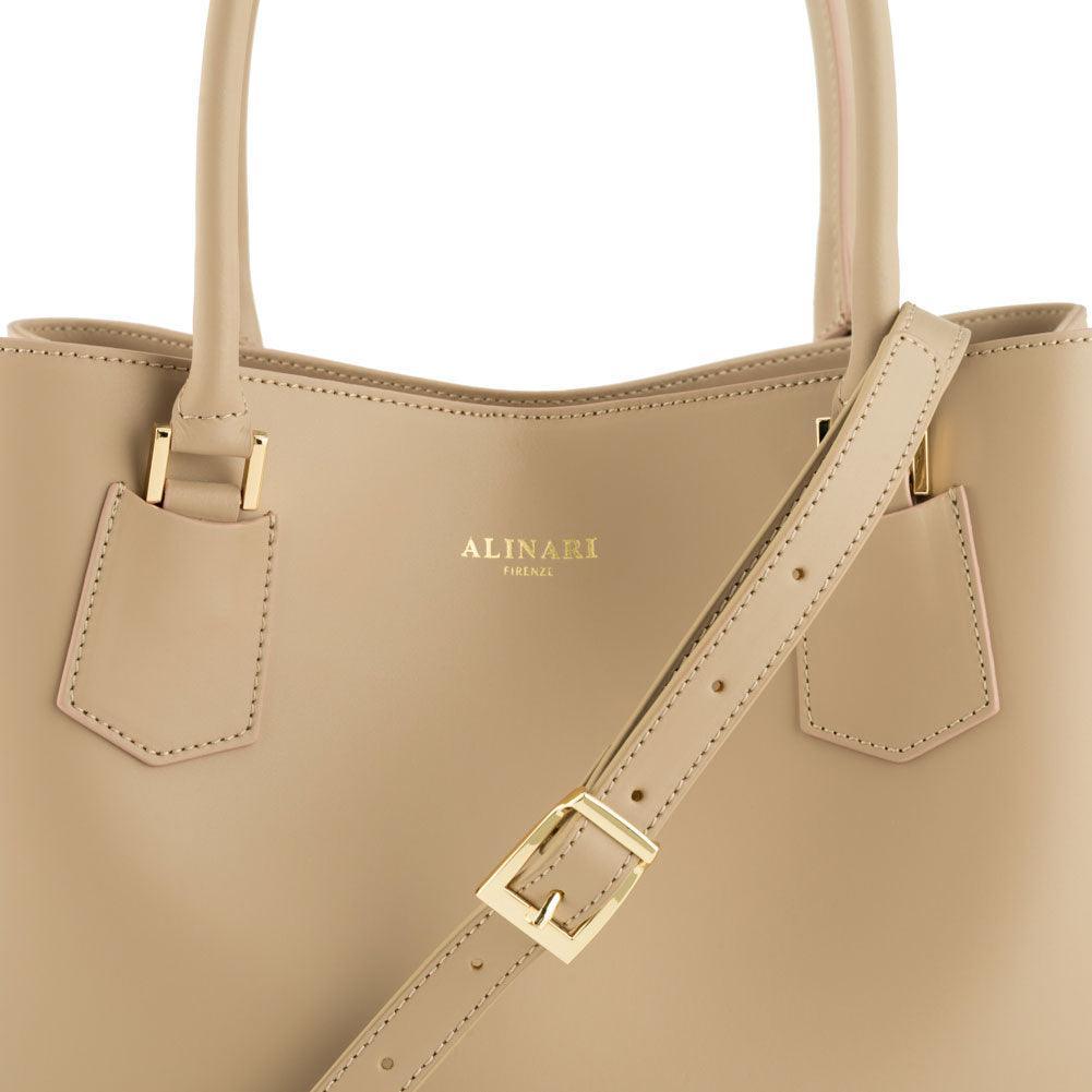 Trastevere Tote Taupe - Alinari Firenze